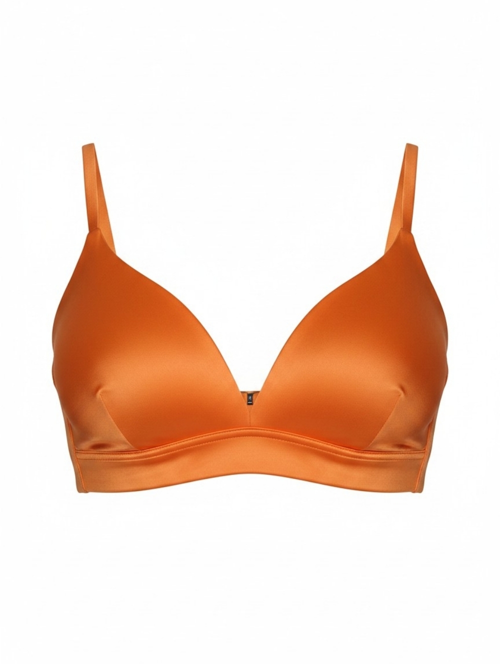 Orange satin crop top sz 22